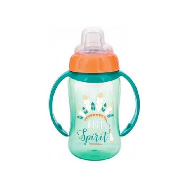 CANPOL BABY CUP WITH HANDLES - FUTURE DAYDREAMS (GREEN)